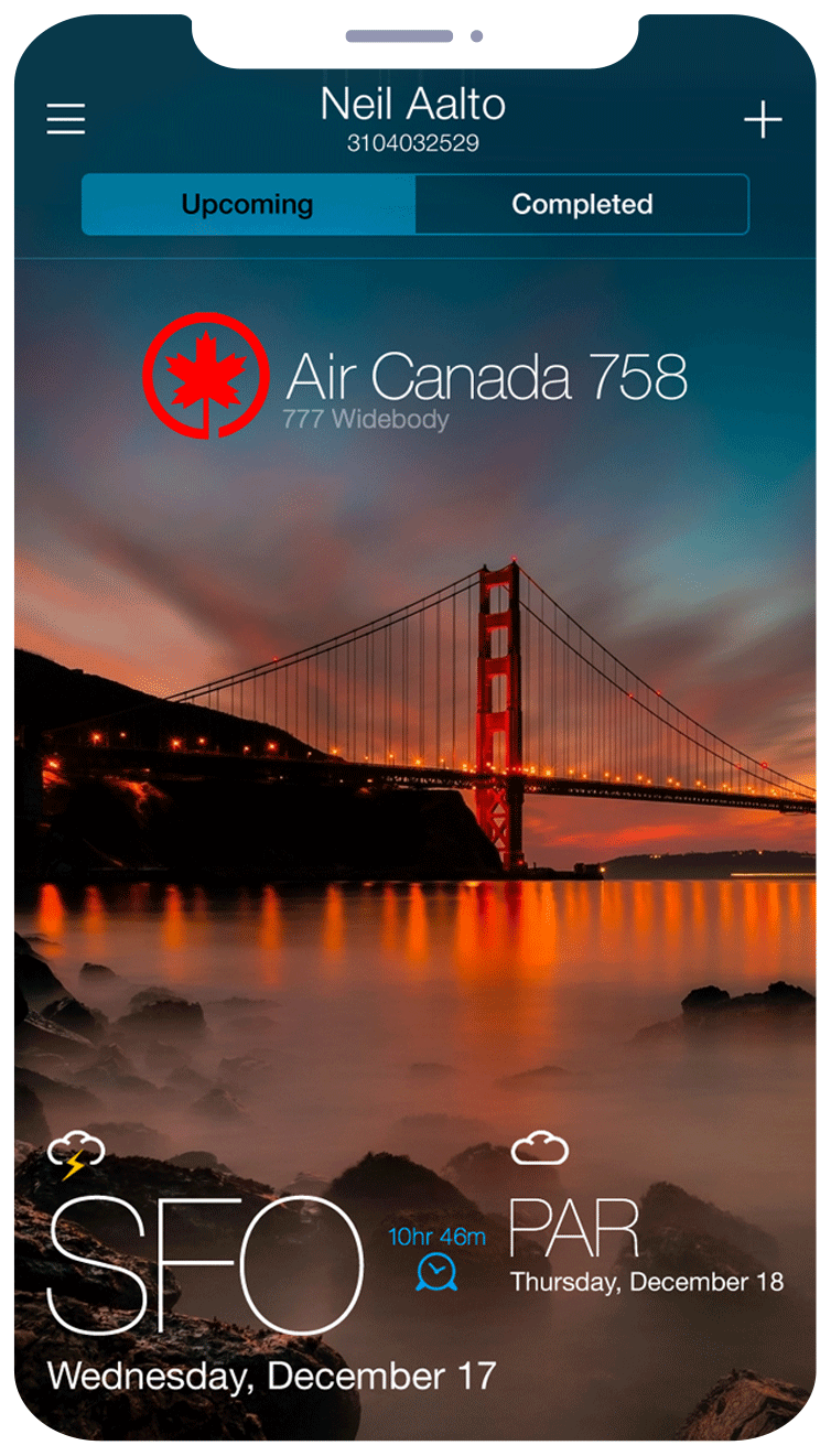 air canada employee travel app